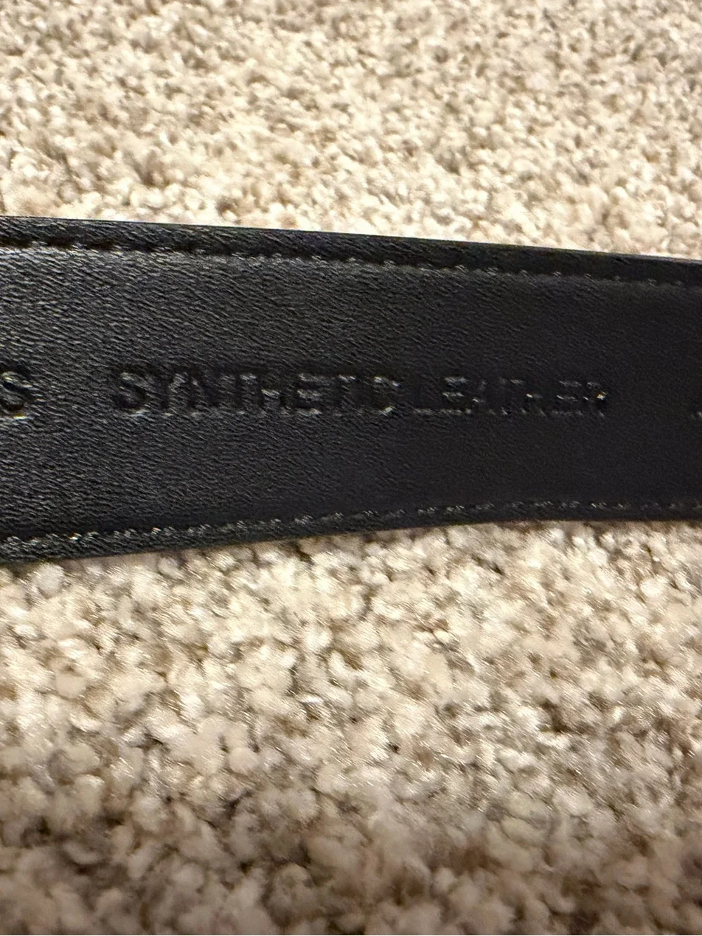Calvin Klein Brown Synthetic Leather Belt with Silver Logo Buckle